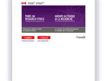Tablet Screenshot of pre.ethics.gc.ca